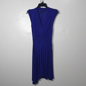 French Connection Asymmetrical Dress in Deep Blue